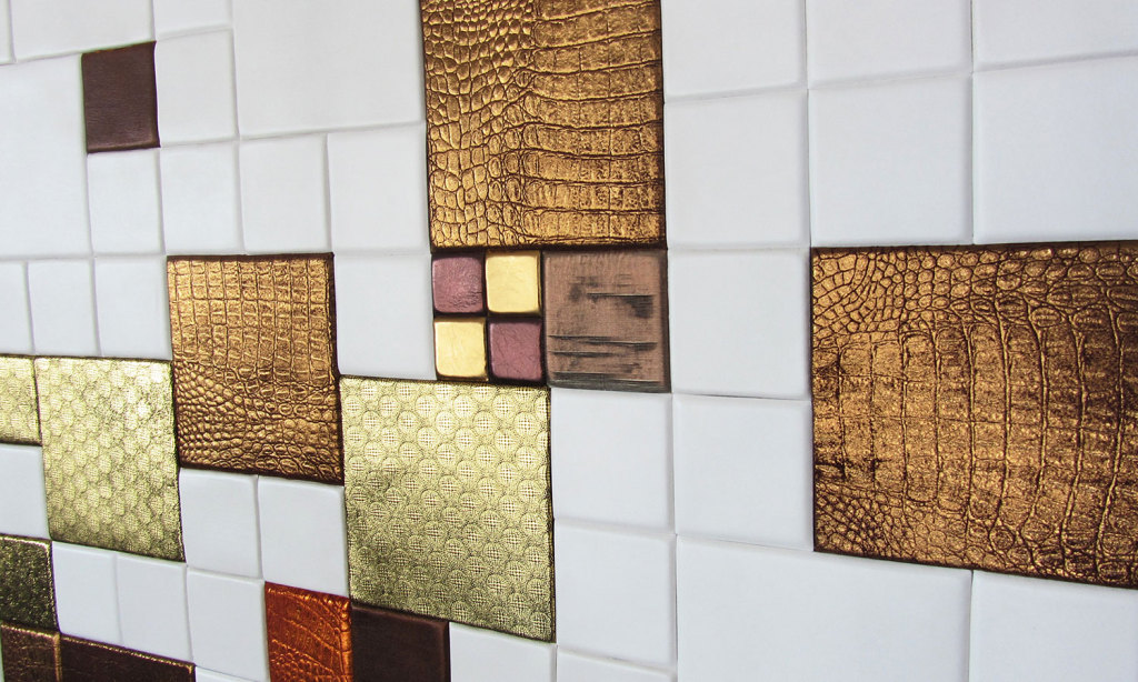 Lapèlle leather tiles mosaic