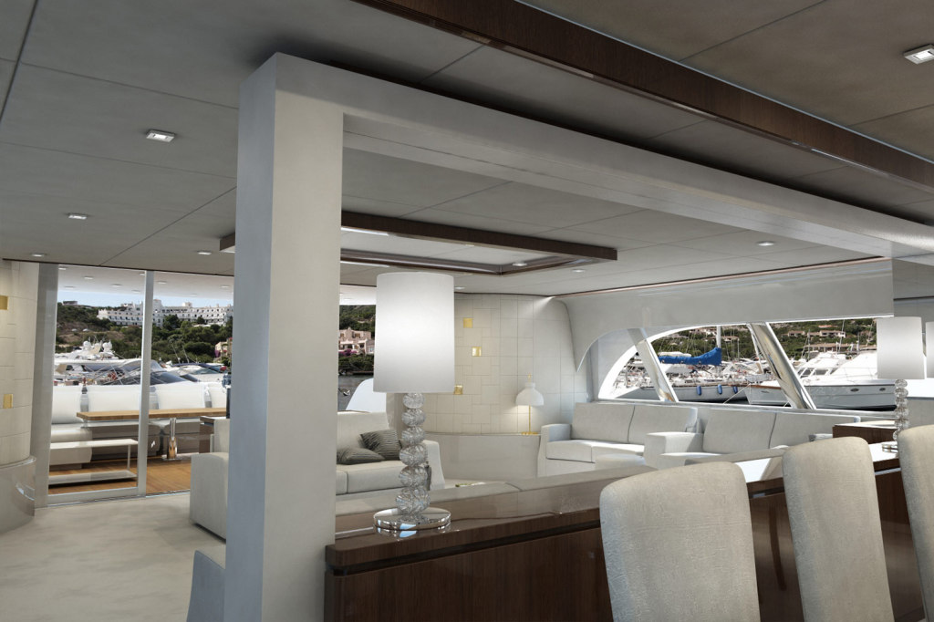 Lapèlle leather tiles for most exclusive yacht